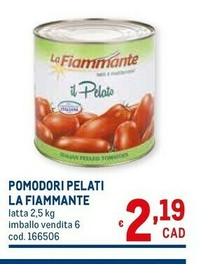 Metro Fiammante Pomodori pelati offerta