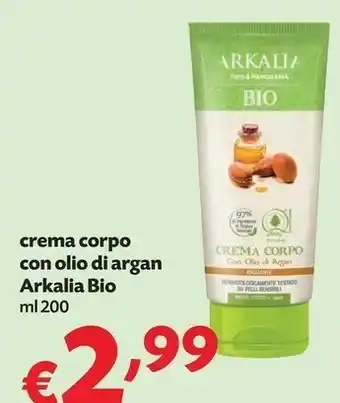Pam Arkalia Bio Crema Corpo Con Olio Di Argan offerta