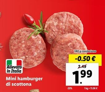 Lidl Mini hamburger di scottona offerta