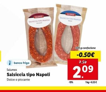 Lidl Salsiccia tipo napoli offerta