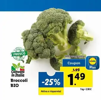 Lidl Broccoli bio offerta