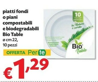 Pam Bio Table Piatti Fondi offerta
