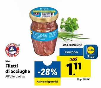 Lidl Filetti di acciughe offerta