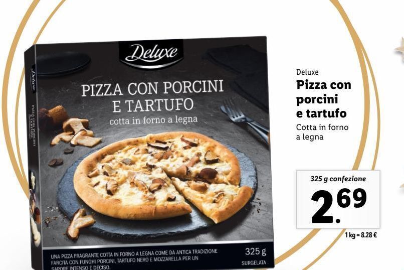 Pizza con porcini e tartufo offerta di Lidl