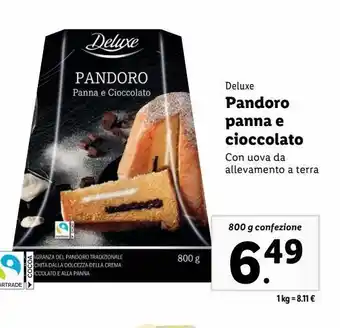 Lidl Pandoro panna e cioccolato offerta