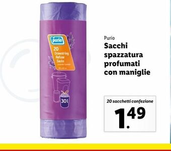 Sacchi spazzatura profumati con maniglie