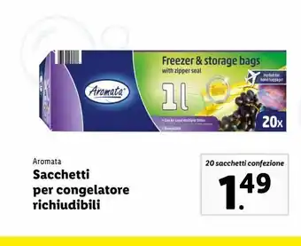 Lidl Sacchetti per congelatore richiudubuli offerta