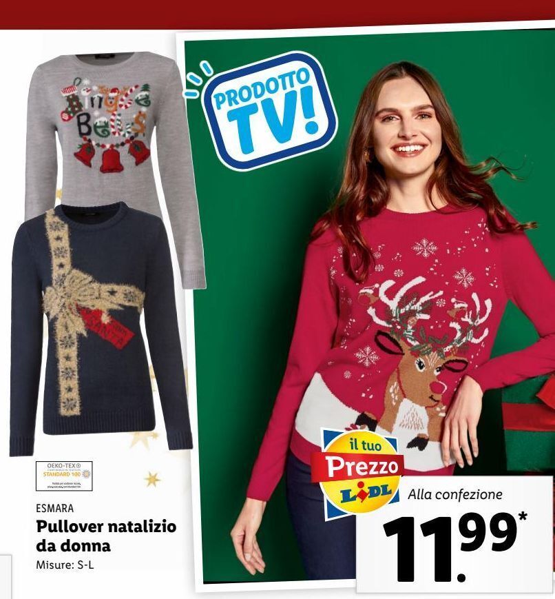 Lidl hot sale maglione natalizio