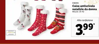 Lidl Calze antiscivolo natalizie da donna offerta