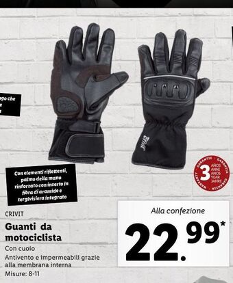 Lidl Guanti da motociclista offerta