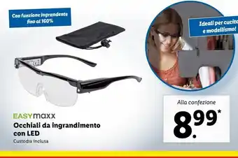 Lidl Occhiali da ingrandimento con led offerta