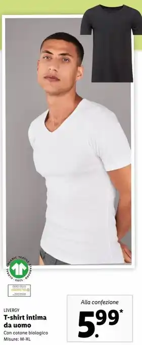 Lidl T-shirt intima da uomo offerta