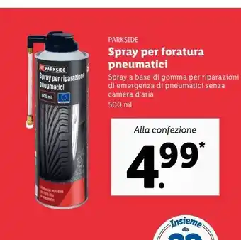 Lidl Spray per foratura pneumatici offerta