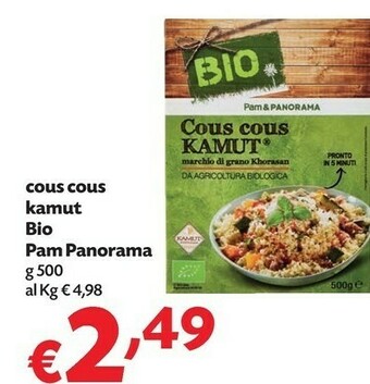 Pam Pam&panorama - Cous Cous Kamut Biologico 500 G(ml) offerta