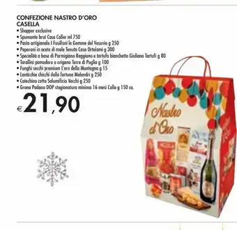 Confezione nastro d'oro casella