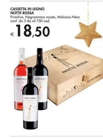 Bennet Cassetta in legno notte rossa offerta