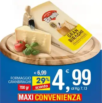 Qui Discount Biraghi Formaggio Granbiraghi 700gr offerta
