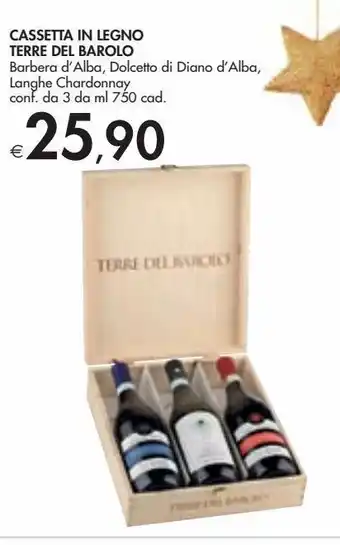 Bennet Cassetta in legno terre del barolo offerta