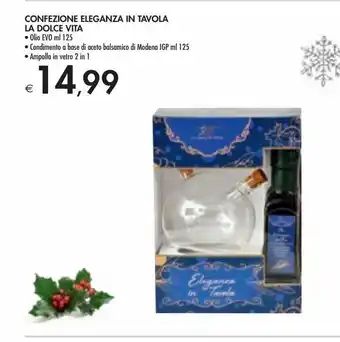Bennet Confezione eleganza in tavola la dolce vita offerta
