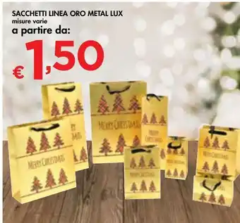 Bennet Sacchetti linea oro metal lux offerta