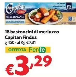 Pam Findus 18 Bastoncini Di Merluzzo Capitan offerta