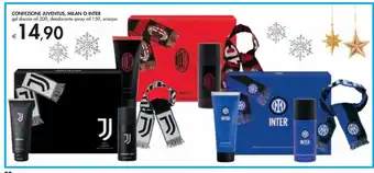 Confezione juventus, milan o inter