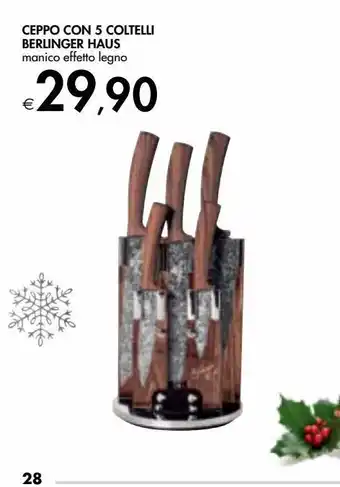 Bennet Ceppo con 5 coltelli berlinger haus offerta