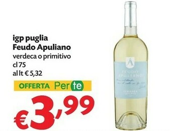 Pam Feudo Apuliano IGP Puglia offerta