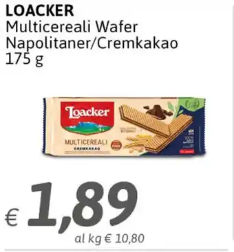 Crai Loacker Multicereali Wafer Napolitaner/Cremkakao 175 g offerta