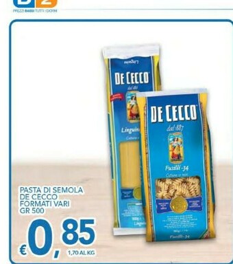 Vivo Supermercati De Cecco Pasta di semola offerta