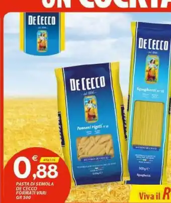 Vivo Supermercati De Cecco Pasta di semola offerta