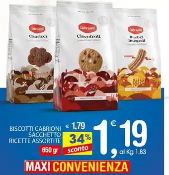 Qui Discount Biscotti Carbrioni Sacchetto Ricette Assortite 650gr offerta