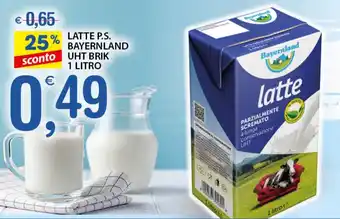 Qui Discount Latte P.S. Bayernland UHT Brik 1 Litro offerta