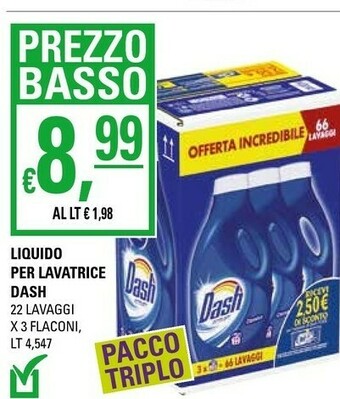 Basko Dash Detersivo lavatrice offerta