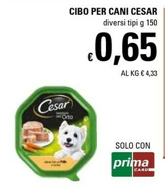 Basko Cesar Cibo per cani offerta