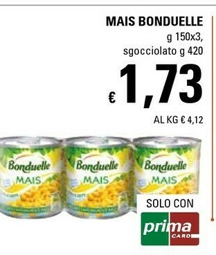 Basko Bonduelle Mais offerta