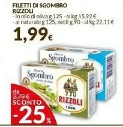 Doro Supermercati Rizzoli Filetti di sgombro offerta