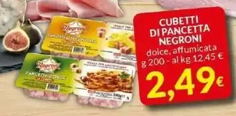 Doro Supermercati Negroni Cubetti Di Pancetta Dolce offerta