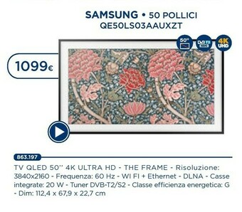 Esselunga Samsung Tv Led Qe5olso3aauxzt offerta
