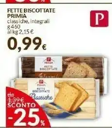 Doro Supermercati Primia Fette biscottate offerta