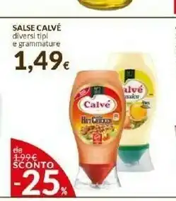 Doro Supermercati Calvè Salsa offerta
