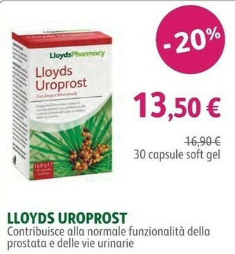 Lloyds Farmacia Lloyds Uroprost 30 Capsule Soft Gel offerta