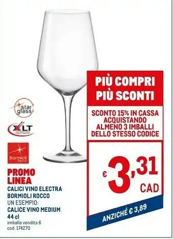 Metro Star Bicchieri offerta
