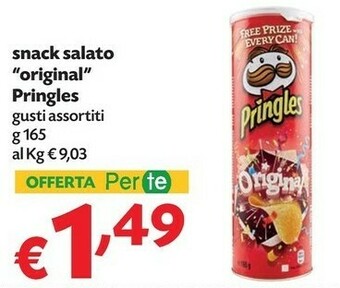 Pam Pringles Snack Salato Original offerta