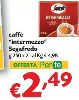 Pam Segafredo Caffe Intermezzo offerta