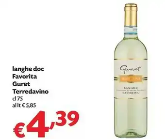 Terredavino Langhe Doc Favorita Guret