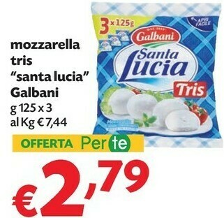 Pam Galbani Mozzarella Tris Santa Lucia offerta