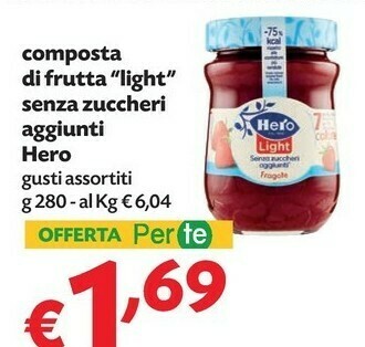 Pam Hero Composta Di Frutta Light Senza Zuccheri Aggiunti offerta