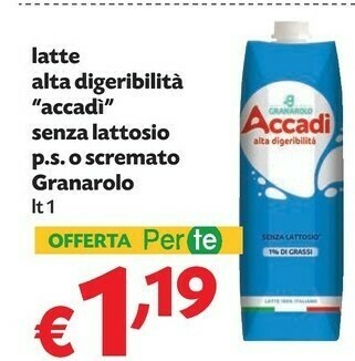 Pam Granarolo Latte Alta Digeribilita Accadi Senza Lattosio offerta