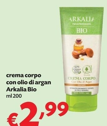 Pam Arkalia Bio Crema Corpo Con Olio Di Argan offerta